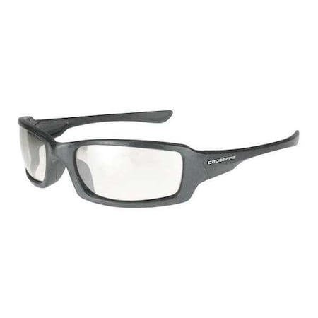 M6A, Safety Glasses, Anti-Scratch, Light Gray Lens, Gray Frame, Full-Frame MPN:201615