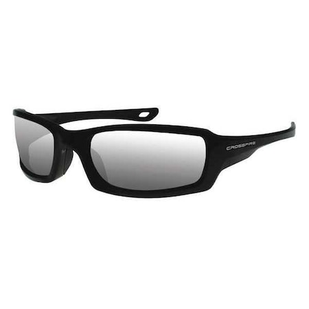 M6A, Safety Glasses, Anti-Scratch, Gray Mirror Lens, Black Frame, Full-Frame MPN:2063