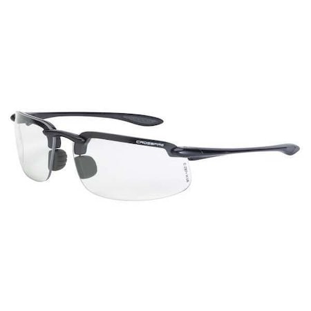 ES4, Safety Glasses, Anti-Scratch, Clear Lens, Gray Frame, Half-Frame MPN:2164