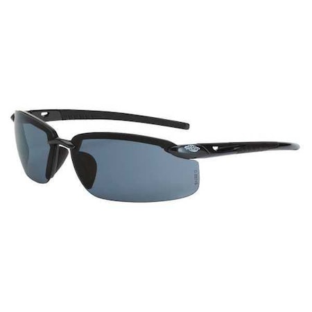 ES5, Safety Glasses, Anti-Scratch, Gray Lens, Gray Frame, Half-Frame MPN:2961