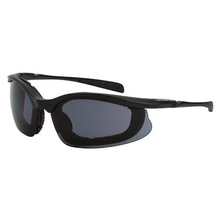 Crossfire, Safety Glasses, Anti-Fog, Gray Lens, Black Frame, Half-Frame MPN:821 AF