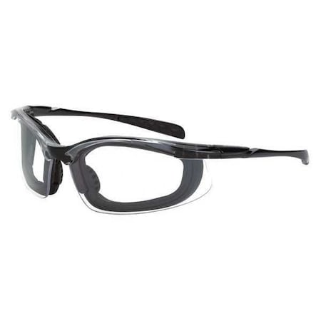Crossfire, Safety Glasses, Anti-Fog, Clear Lens, Black Frame, Half-Frame MPN:844 AF