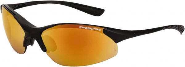 Safety Glass: Scratch-Resistant, Polycarbonate, Red Lenses, Full-Framed, UV Protection MPN:1528