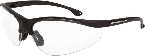 Safety Glass: Scratch-Resistant, Polycarbonate, Clear Lenses, Full-Framed, UV Protection MPN:1734