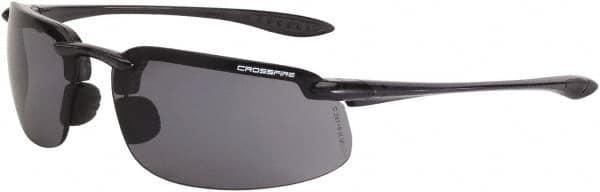 Safety Glass: Scratch-Resistant, Polycarbonate, Smoke Lenses, Full-Framed, UV Protection MPN:2141