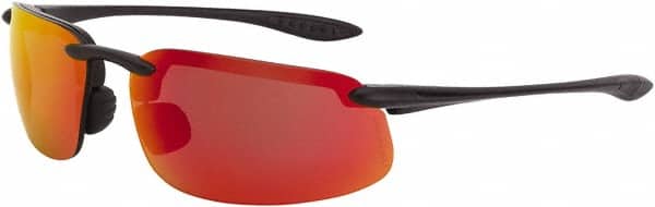 Safety Glass: Scratch-Resistant, Polycarbonate, Red Lenses, Full-Framed, UV Protection MPN:2169