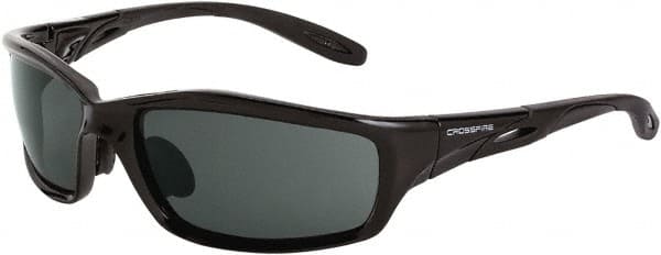 Safety Glass: Scratch-Resistant, Polycarbonate, Smoke Lenses, Full-Framed, UV Protection MPN:241