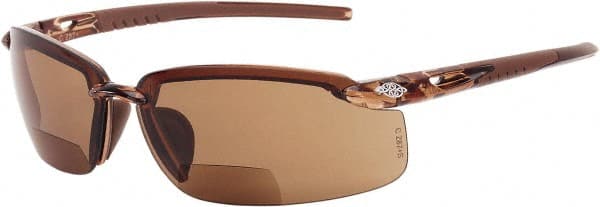 Magnifying Safety Glasses: 1.50, Brown Lenses, Anti-Fog & Scratch-Resistant, ANSI Z87.1 MPN:2911715
