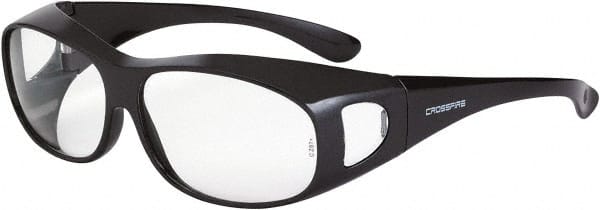 Safety Glass: Scratch-Resistant, Polycarbonate, Clear Lenses, Full-Framed, UV Protection MPN:3114