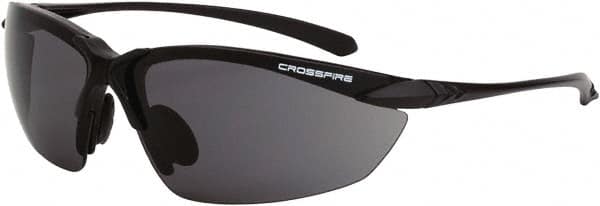 Safety Glass: Scratch-Resistant, Polycarbonate, Smoke Lenses, Full-Framed, UV Protection MPN:921