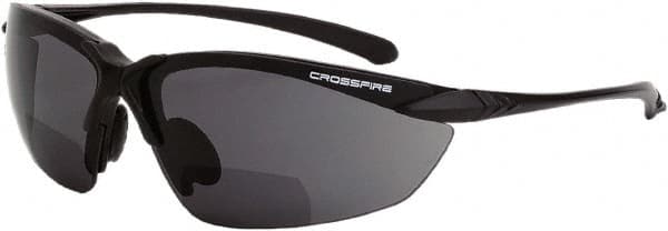 Magnifying Safety Glasses: +2, Smoke Gray Lenses, Scratch Resistant MPN:92120