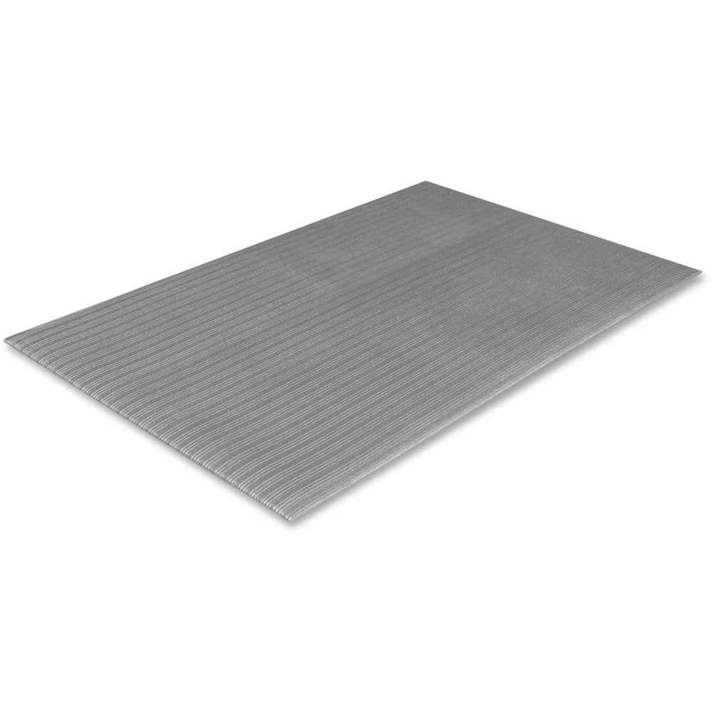 Crown Mats Tuff-Spun Foot-Lover Mat - Cement Floor, Floor, Service Counter, Mailroom, Cashiers Station, Warehouse - 36in Length x 27in Width x 0.375in Thickness - Rectangular - Vinyl, Closed-cell PVC Foamboard - Gray - 1Each (Min Order Qty 3) MPN:FJS736GY