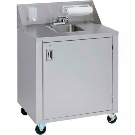 Crown Verity® CV-PHS-4C Single Bowl Cold Water Portable Hand Sink Cart CV-PHS-4C