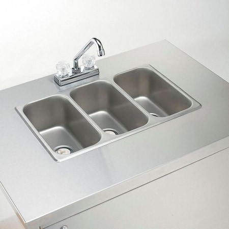 Portable Hand Sink 12 in x 6 in, 3, Stainless Steel MPN:CVPHS-3