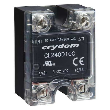 Solid State Relay, 1 Phase, Screw Clamp, Panel, Triac MPN:CL240D10RC