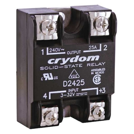 Solid State Relay, 1 Phase, Screw Clamp, Panel, SCR MPN:D2490-10
