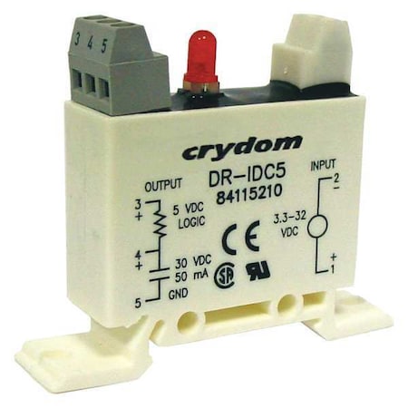 Input/Output Relay, 50mA, DIN Rail, White MPN:DR-IDC5