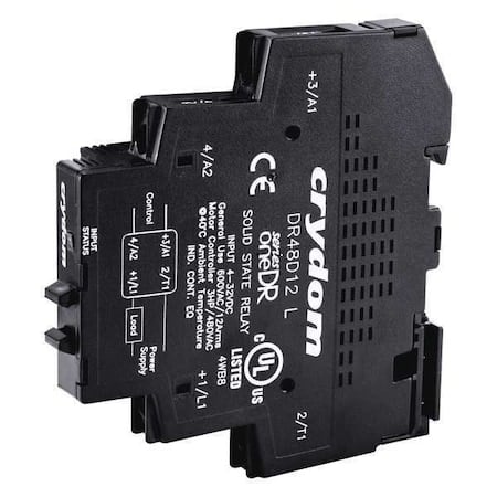 Solid State Relay, 3 Phase, Screw Clamp, DIN Rail, FET MPN:DR10D12