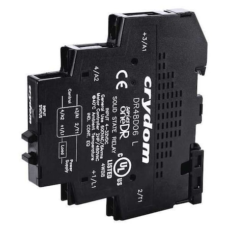 Solid State Relay, 3 Phase, Screw Clamp, DIN Rail, SCR MPN:DR24B06