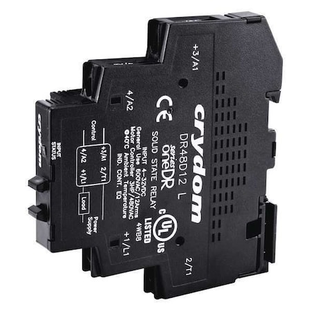Solid State Relay, 3 Phase, Screw Clamp, DIN Rail, SCR MPN:DR48A12