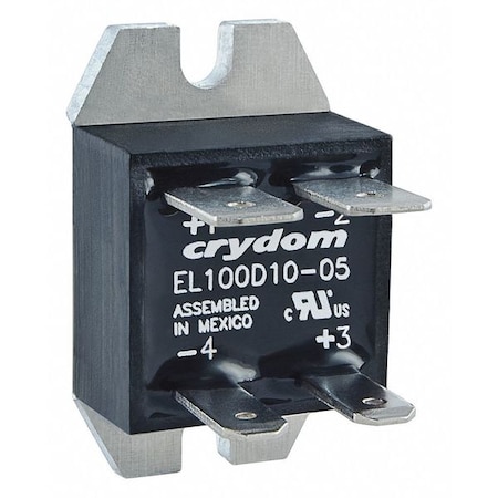 Solid State Relay, 1 Phase, Quick Connect, Panel, MOSFET MPN:EL100D5-24