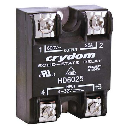 Solid State Relay, 1 Phase, Screw Clamp, Panel, SCR MPN:HD4825-10