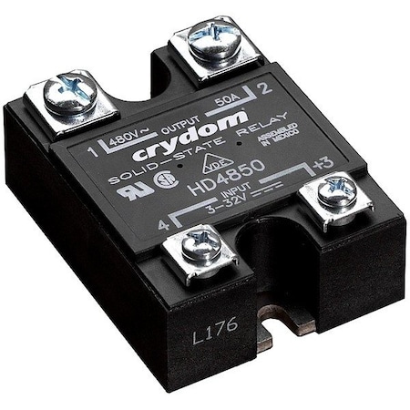 Solid State Relay, 1 Phase, Screw Clamp, Panel, SCR MPN:HD4850-10