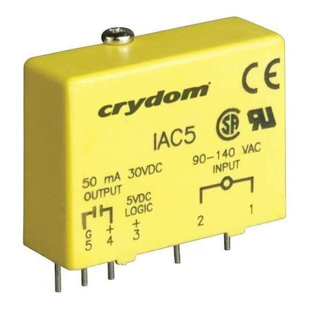 Input/Output Relay, 50mA, Plug-In, Yellow MPN:IAC5