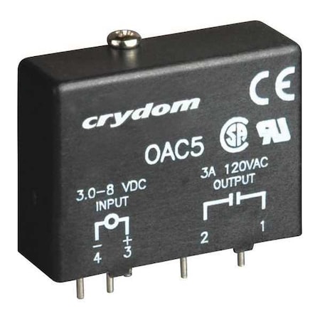 Input/Output Relay, 3.5A, Plug-In, Black MPN:OAC5