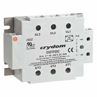 Solid State Relay In 90 to 140VAC 25 MPN:B53TP25C
