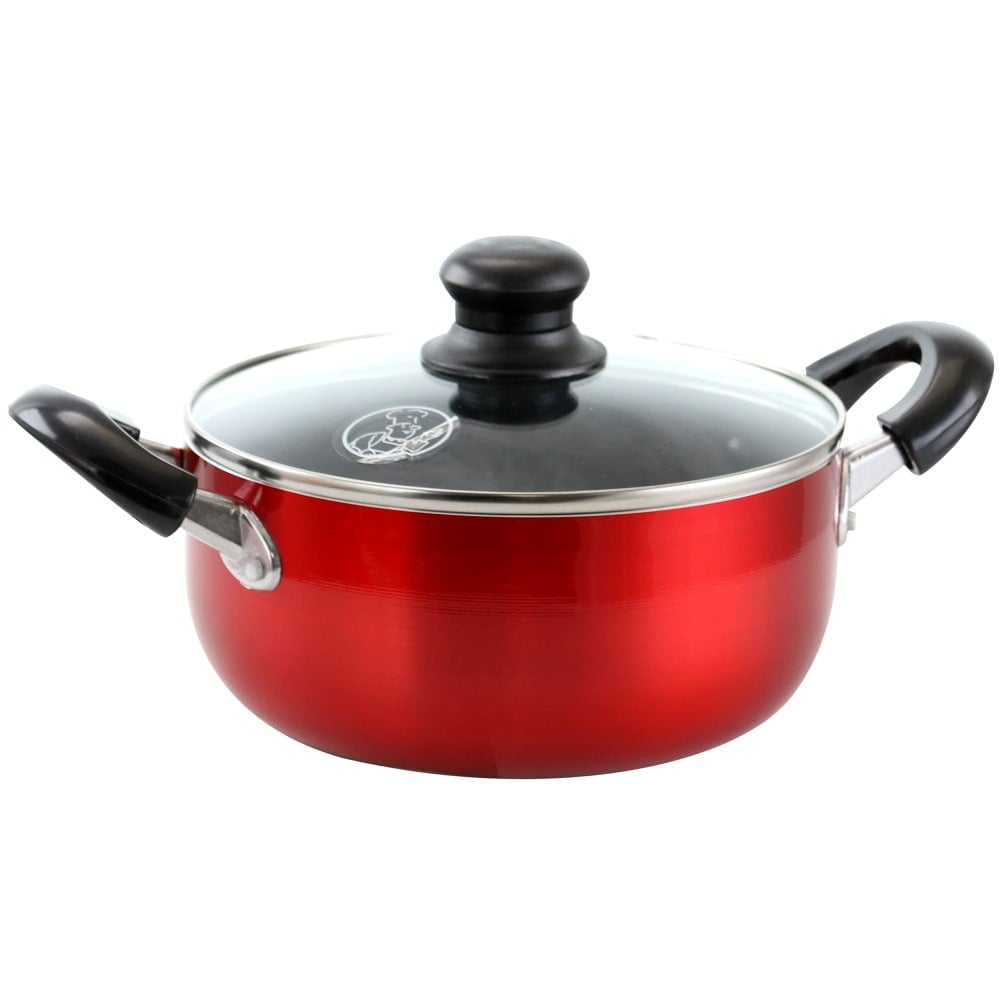 Better Chef 6 Qt Aluminum Dutch Oven, 6-1/2inH x 9inW x 9inD, Red MPN:99589230M