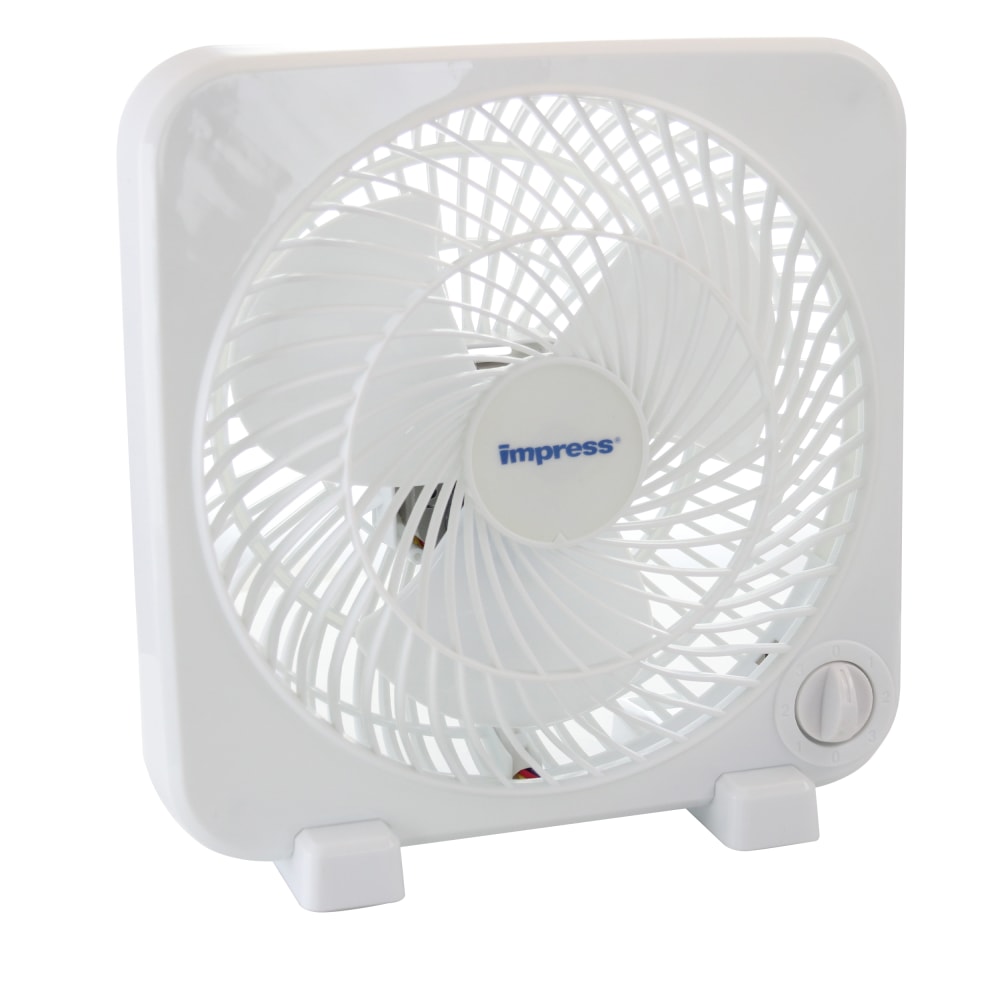 Impress Box Fan, 6inH x 10inW x 9inD, White MPN:99594539M