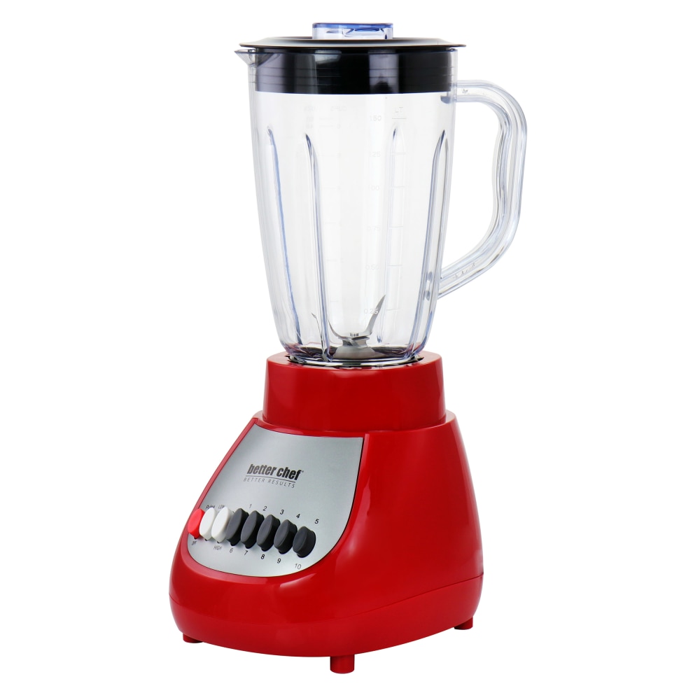 Better Chef 10-Speed 350-Watt Plastic Jar Blender, Red MPN:995115665M