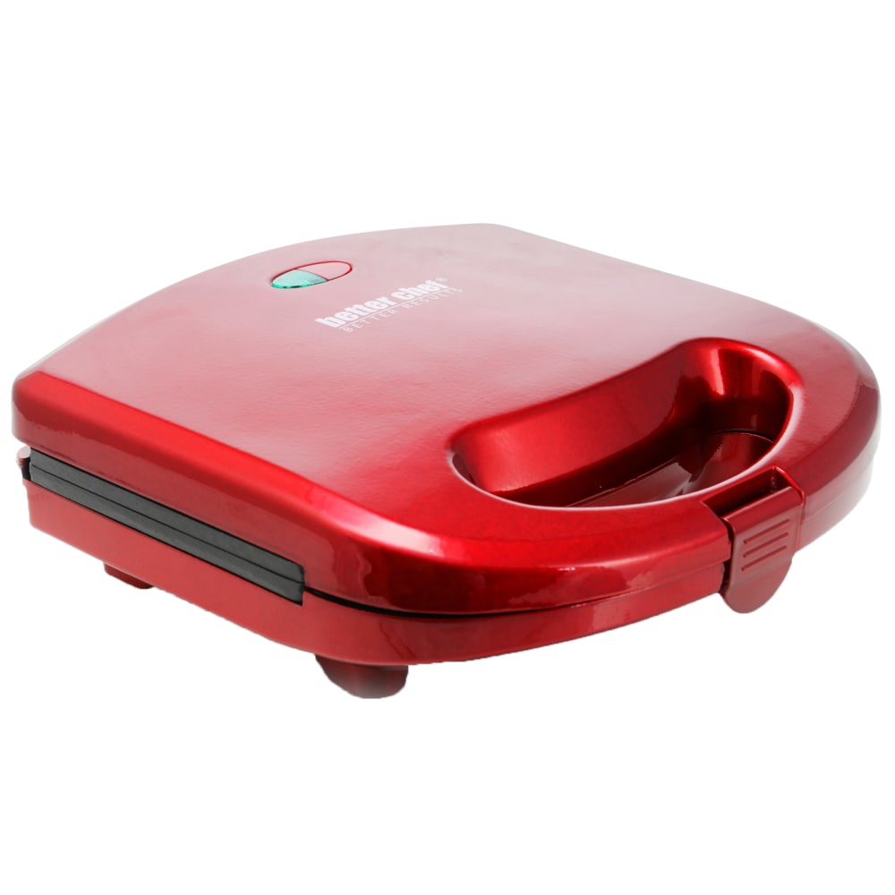 Better Chef Sandwich Grill, 2-1/2inH x 8inW x 8inD, Red MPN:99576884M