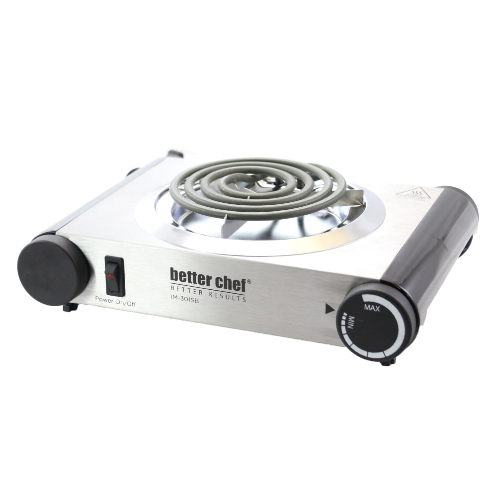 Better Chef Electric Single Burner Range, 3inH x 10inW x 10inD, Black/Silver MPN:99576885M