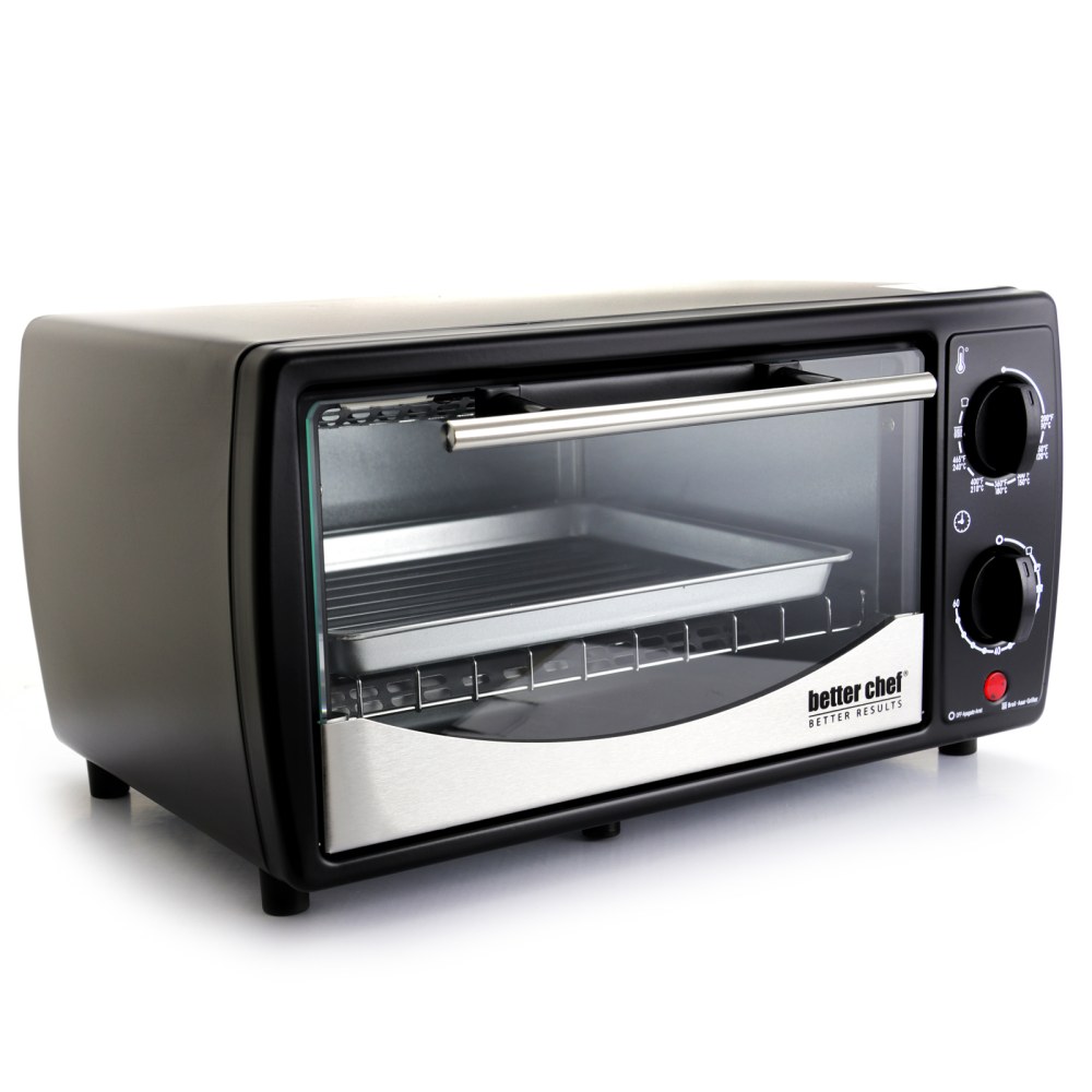 Better Chef Toaster Oven With Broiler, 9 L, Black/Stainless Steel MPN:99589571M