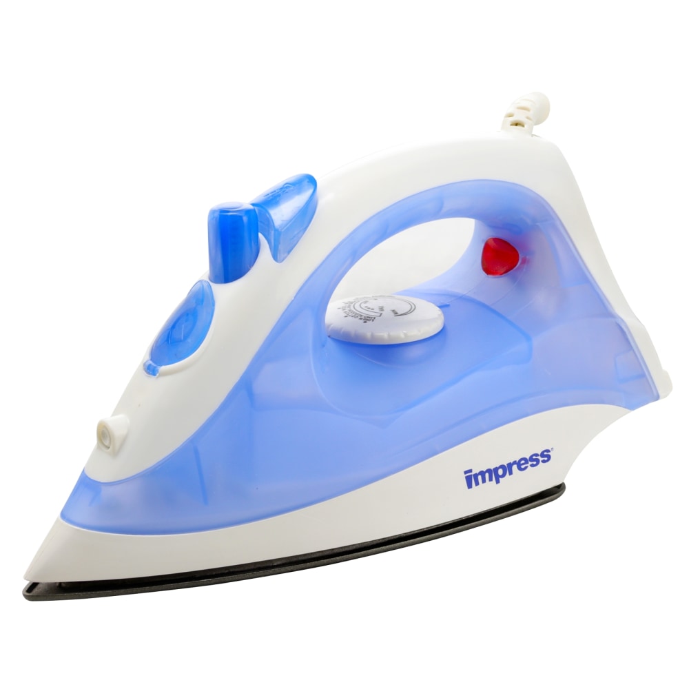 Impress Compact And Lightweight Steam And Dry Iron, 3-1/2in x 4-1/2in x 9-1/4in, Blue/White MPN:99595738M