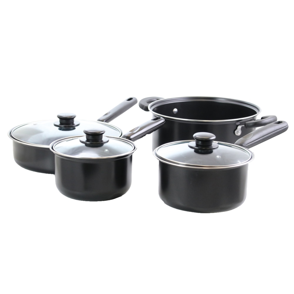 Better Chef 7-Piece Deluxe Stainless-Steel Non-Stick Cookware Set, Black MPN:99580230M