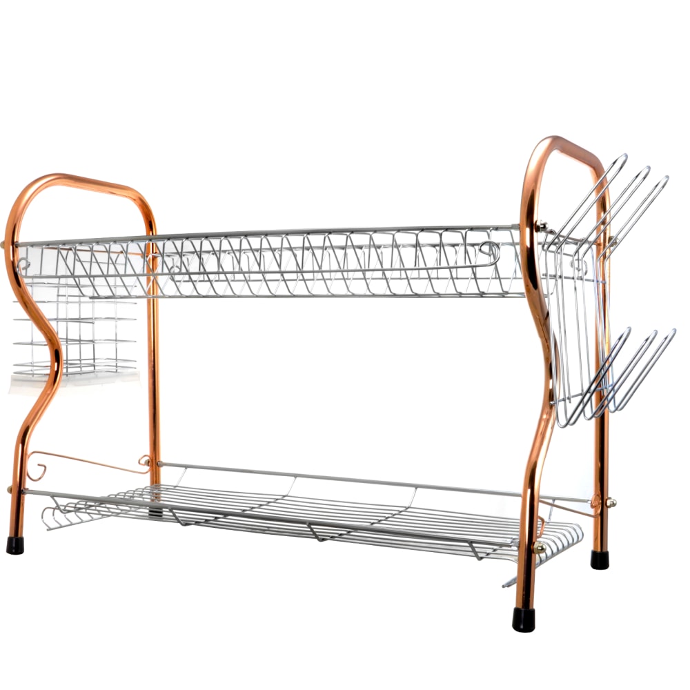 Better Chef 2-Tier Chrome-Plated Dish Rack, Copper, 16in MPN:995110731M