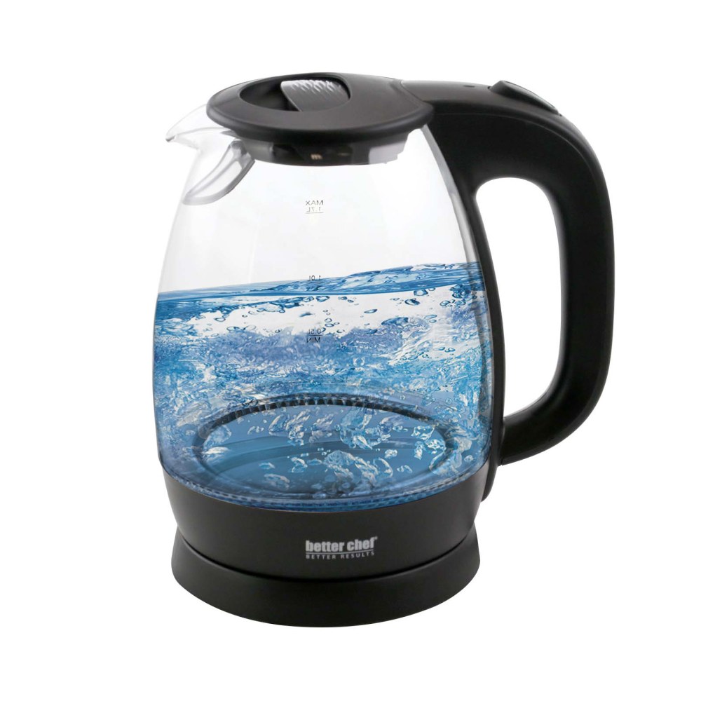 Better Chef 1.7L Cordless Electric Glass Tea Kettle, Black MPN:995111568M