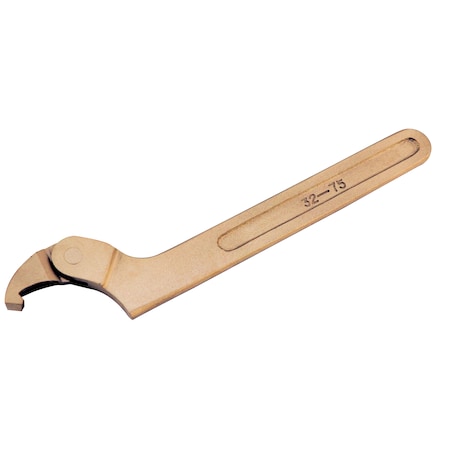 Non Sparking Wrench, Adj Hook, 50/120mm, Aluminum Bronze MPN:EX208S-50/120A