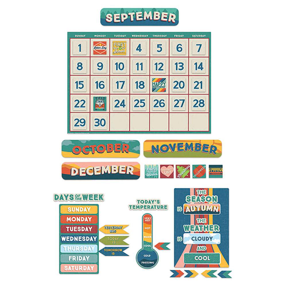 Eureka Adventurer Calendar 110-Piece Bulletin Board Set MPN:EU-847802