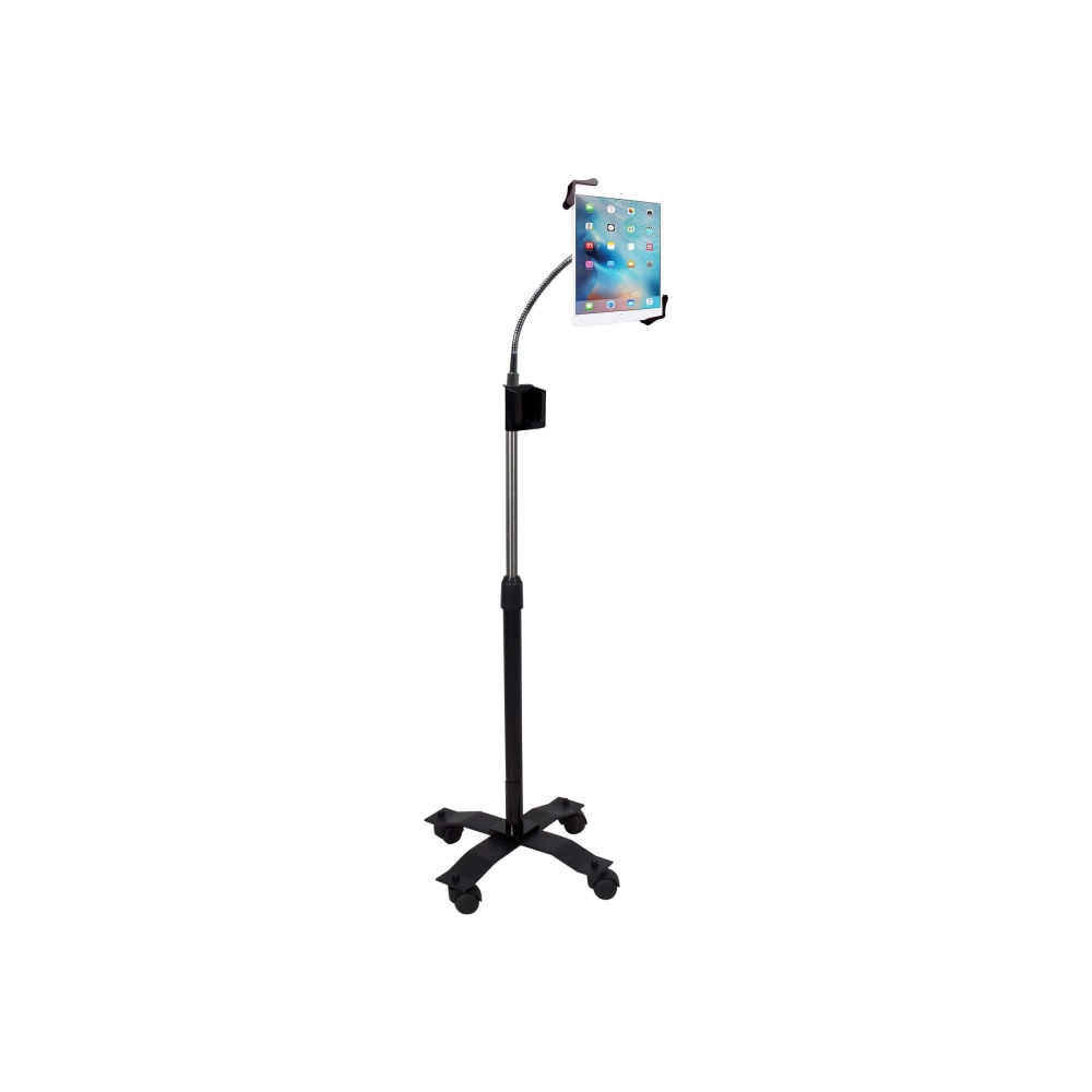CTA Digital Compact Gooseneck Floor Stand For 7in-13in Tablets, Floor Stand Black, Silver - PAD-CGS MPN:PAD-CGS