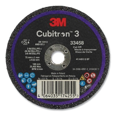 Cut-Off Wheel 33458 75 Mm X 1 Mm X 9.53 Mm MPN:7100333672