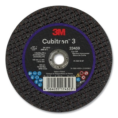 Cut-Off Wheel 33459 100MM X 1 Mm X 9.53 Mm MPN:7100334189