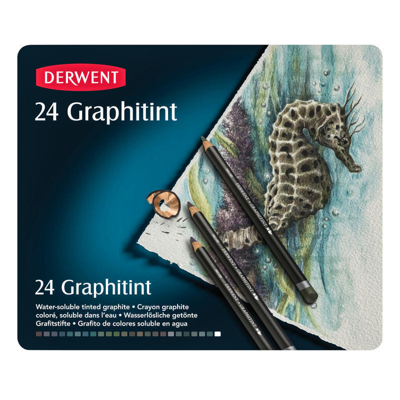 Derwent Graphitint Pencils, Assorted Colors, Set Of 24 Pencils MPN:0700803