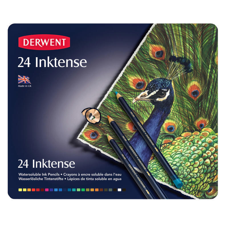 Derwent Inktense Pencil Set, Assorted Colors, Set Of 24 Pencils MPN:0700929