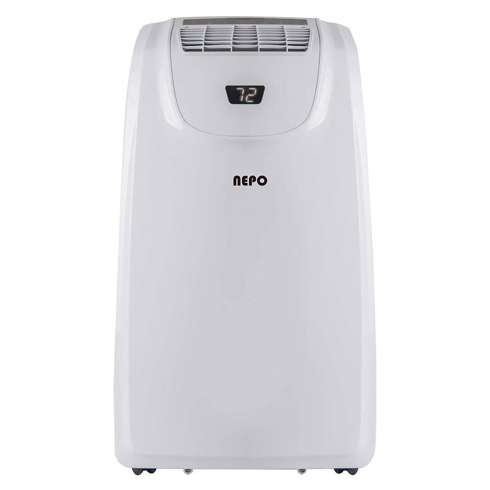 NEPO 14, 000 BTU Portable Air Conditioner With Cool, Fan, Dehumidifier And Heat And Self Evaporator And Remote, 29-1/4in x 16-15/16in, White MPN:NPP-E514H