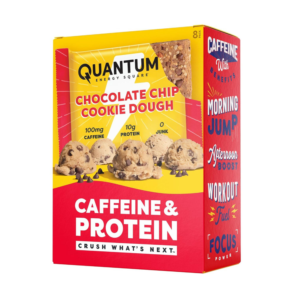 Quantum Chocolate Chip Cookie Dough Energy Squares, 1.69 Oz, Total Qty 8 MPN:MAS34CD