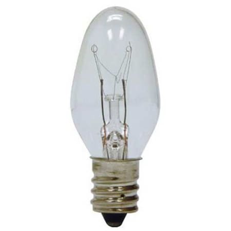 GE LIGHTING 7.0W, C7 Incandescent Light Bulb MPN:7C7-130V